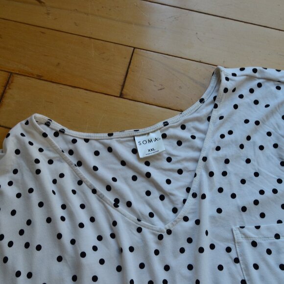 Soma Polka Dot Sleep Dress Size XXL - Picture 2 of 10